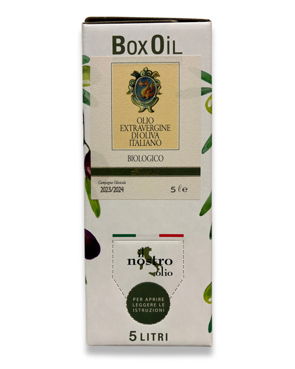olio extravergine fanciulli bag in box 5l etichetta