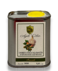 olio extravergine oliva aromatizzato aglio lattina 100ML