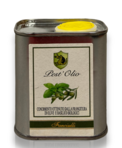 Olio extra Vergine di oliva e Basilico Lattina 100ml