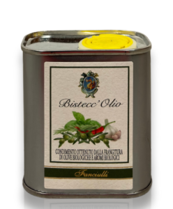 olio extravergine oliva aromatizzato bisteccolio lattina 100ML