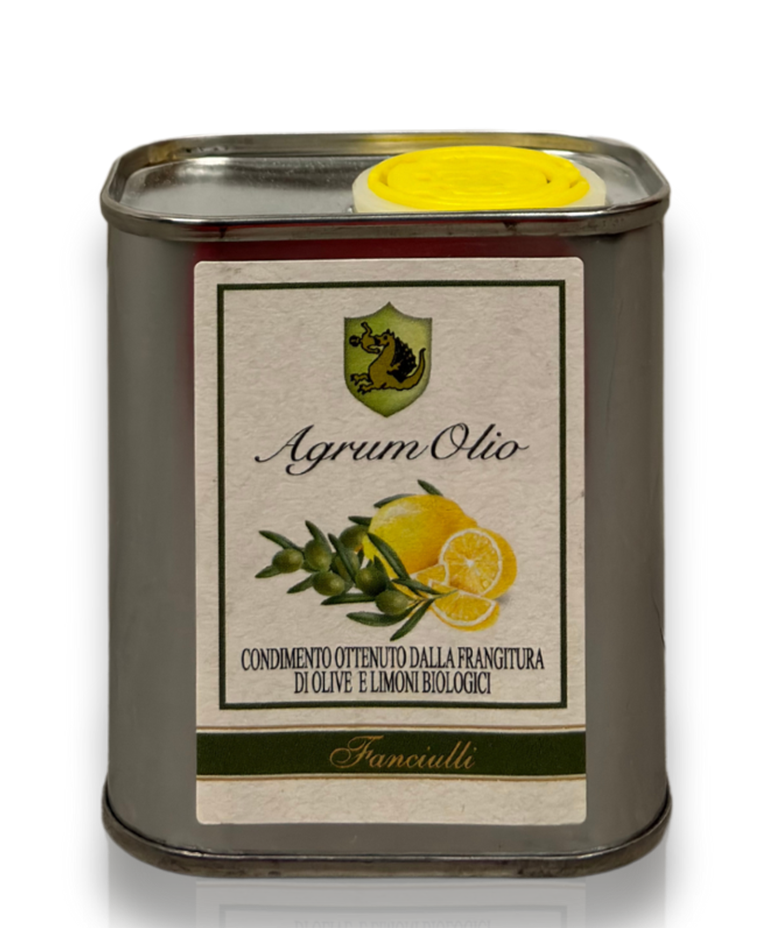 olio extravergine oliva aromatizzato limone lattina 100ML